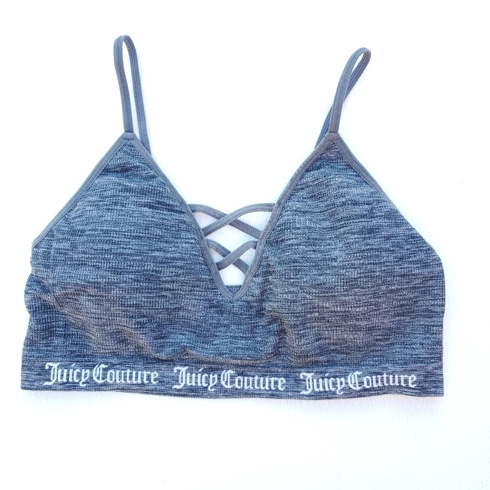 Juicy Couture Sports Bra Size Medium Gray